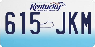 KY license plate 615JKM