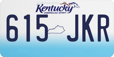 KY license plate 615JKR