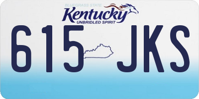 KY license plate 615JKS