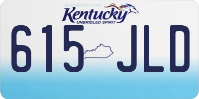 KY license plate 615JLD