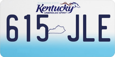 KY license plate 615JLE