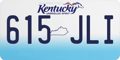 KY license plate 615JLI