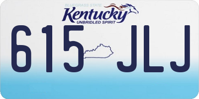 KY license plate 615JLJ