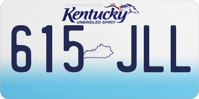 KY license plate 615JLL