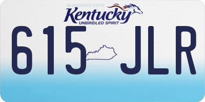 KY license plate 615JLR
