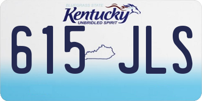 KY license plate 615JLS