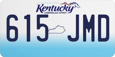 KY license plate 615JMD