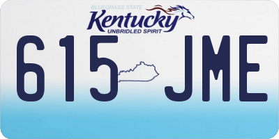 KY license plate 615JME