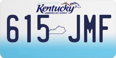 KY license plate 615JMF
