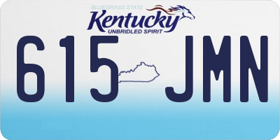 KY license plate 615JMN