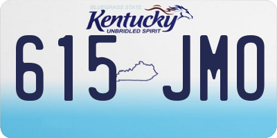 KY license plate 615JMO