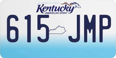 KY license plate 615JMP