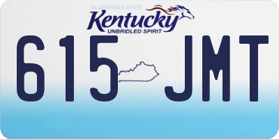 KY license plate 615JMT