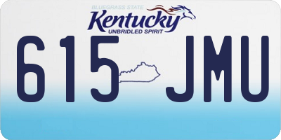 KY license plate 615JMU
