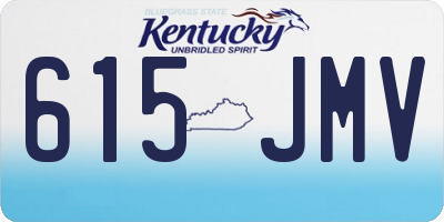 KY license plate 615JMV