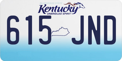 KY license plate 615JND