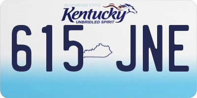KY license plate 615JNE