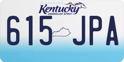 KY license plate 615JPA