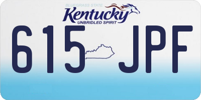 KY license plate 615JPF