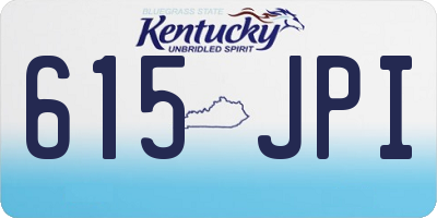 KY license plate 615JPI