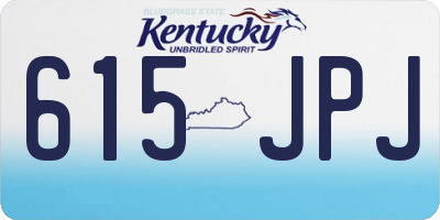 KY license plate 615JPJ