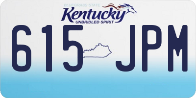 KY license plate 615JPM