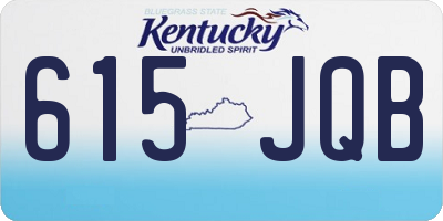 KY license plate 615JQB