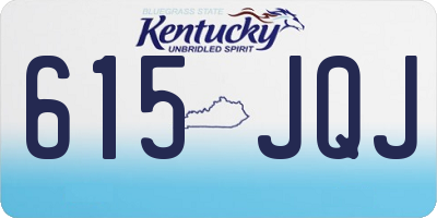 KY license plate 615JQJ