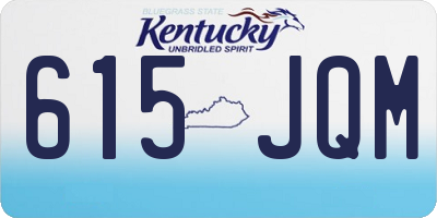 KY license plate 615JQM