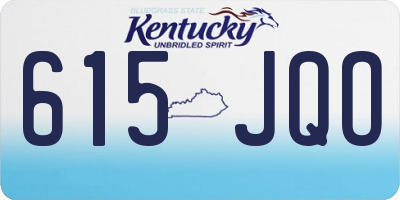 KY license plate 615JQO