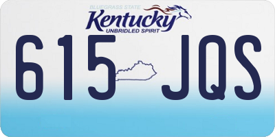 KY license plate 615JQS