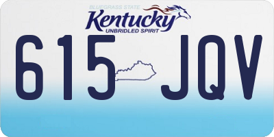 KY license plate 615JQV