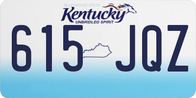 KY license plate 615JQZ