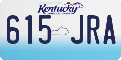 KY license plate 615JRA