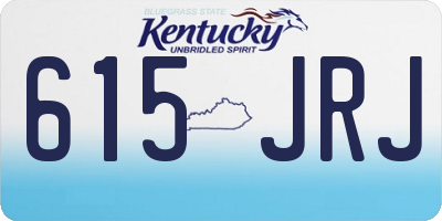 KY license plate 615JRJ