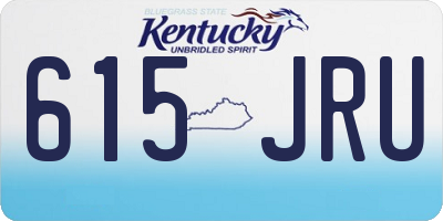 KY license plate 615JRU