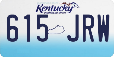 KY license plate 615JRW