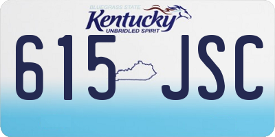 KY license plate 615JSC