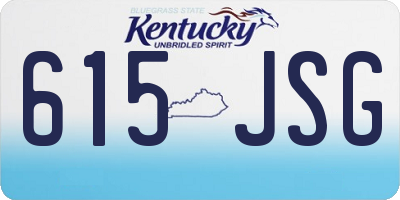 KY license plate 615JSG
