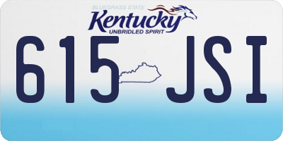 KY license plate 615JSI