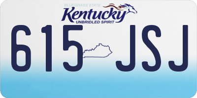 KY license plate 615JSJ
