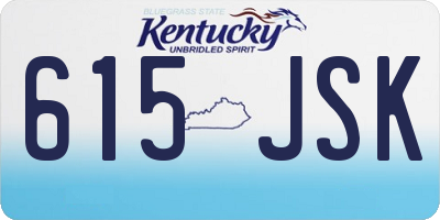 KY license plate 615JSK