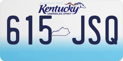 KY license plate 615JSQ