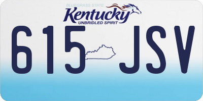 KY license plate 615JSV