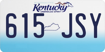 KY license plate 615JSY