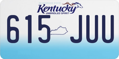 KY license plate 615JUU