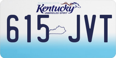 KY license plate 615JVT