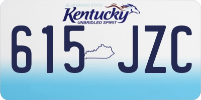 KY license plate 615JZC