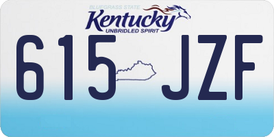 KY license plate 615JZF