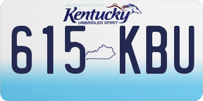 KY license plate 615KBU